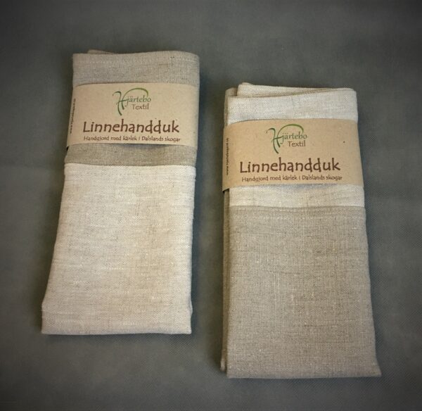 Linnehandduk - ljus natur/mörk natur - Bild 3