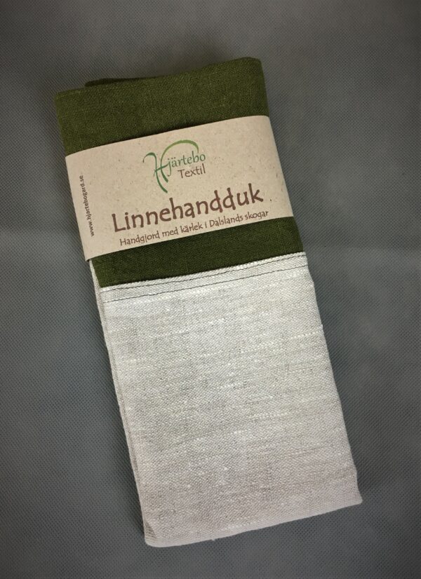 Linnehandduk -  natur/grön