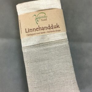 Linnehandduk - mörk natur/ljus natur