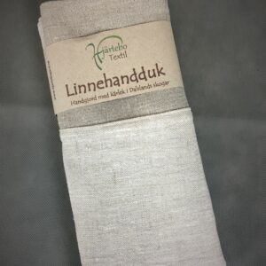 Linnehandduk - ljus natur/mörk natur