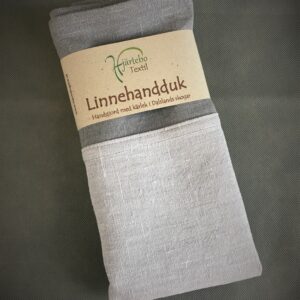 Linnehandduk ljusgrå/grå