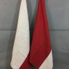 Linnehandduk natur/mörkröd - Bild 2